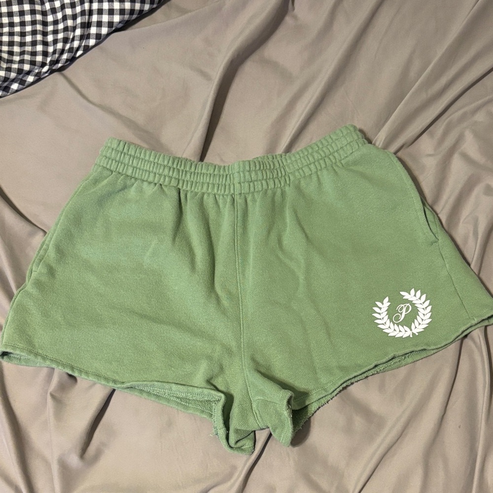 PINK Victoria's Secret Olive Green Comfy Shorts